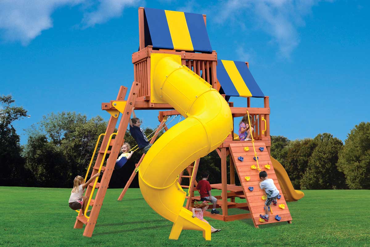 Turbo Tube Swing Set With Twist Slide Grandview Twist Deluxe
